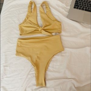 High waisted yellow bikini set SIZE S/M